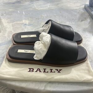Bally Black Loafers with Leather Upper and Slip-On Design